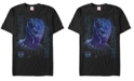 Fifth Sun Marvel Men's Black Panther Neon Line Art Panther Short Sleeve T-Shirt